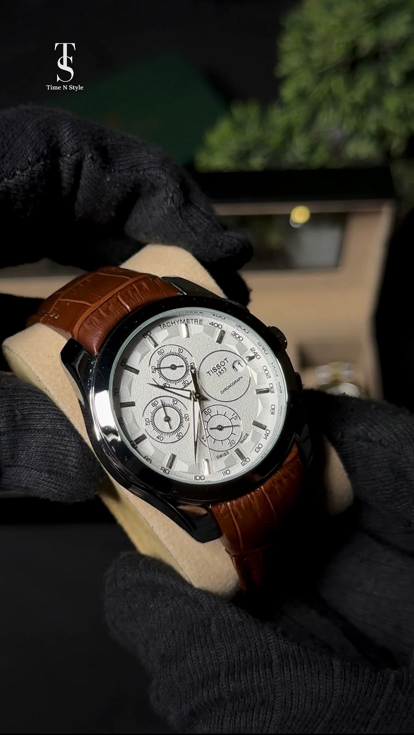 Tissot 1853 Brown Leather Strap (Chronographs)
