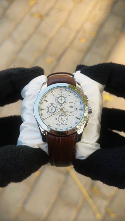 Tissot 1853 Brown Leather Strap (Chronographs)
