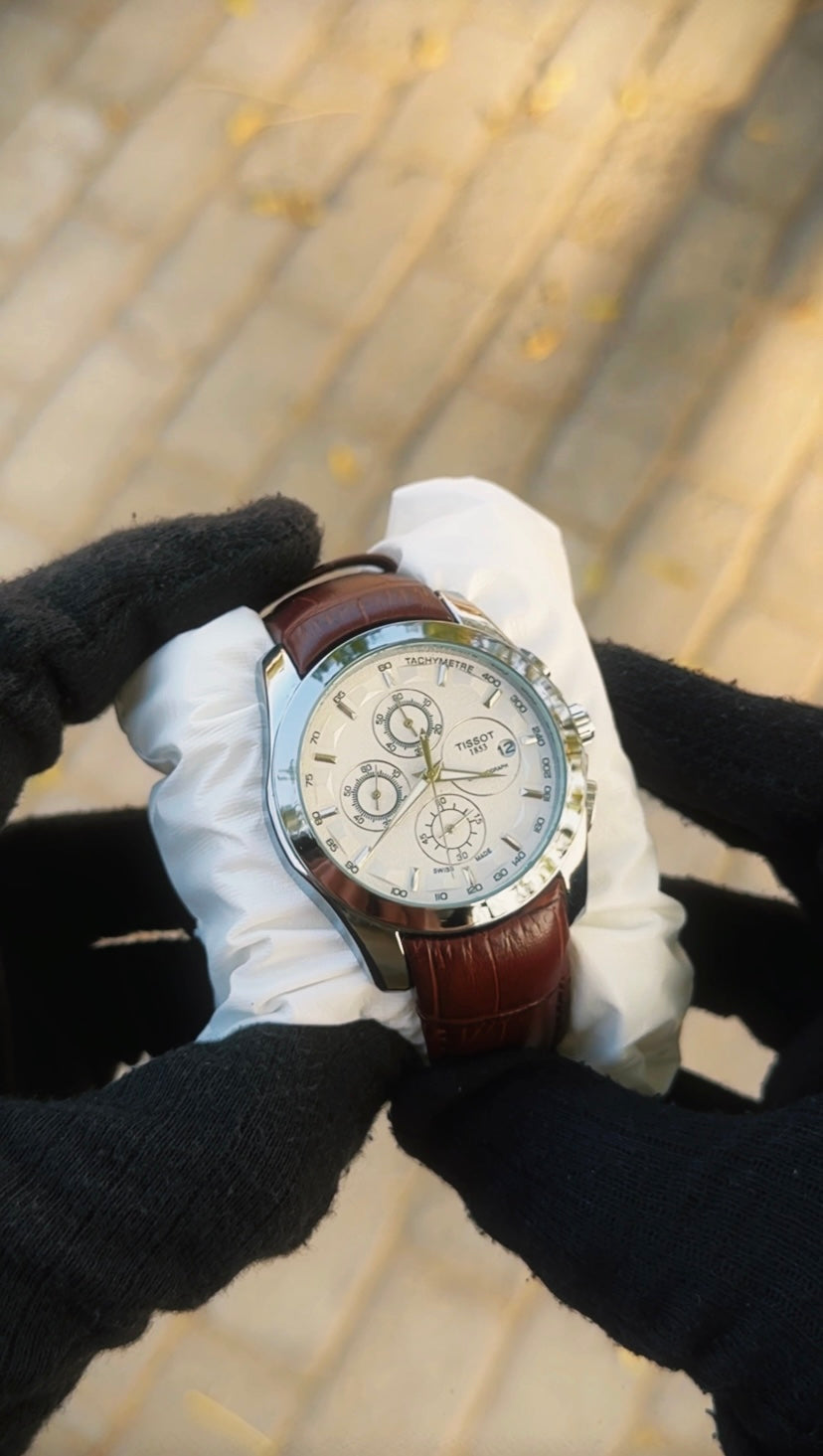 Tissot 1853 Brown Leather Strap (Chronographs)